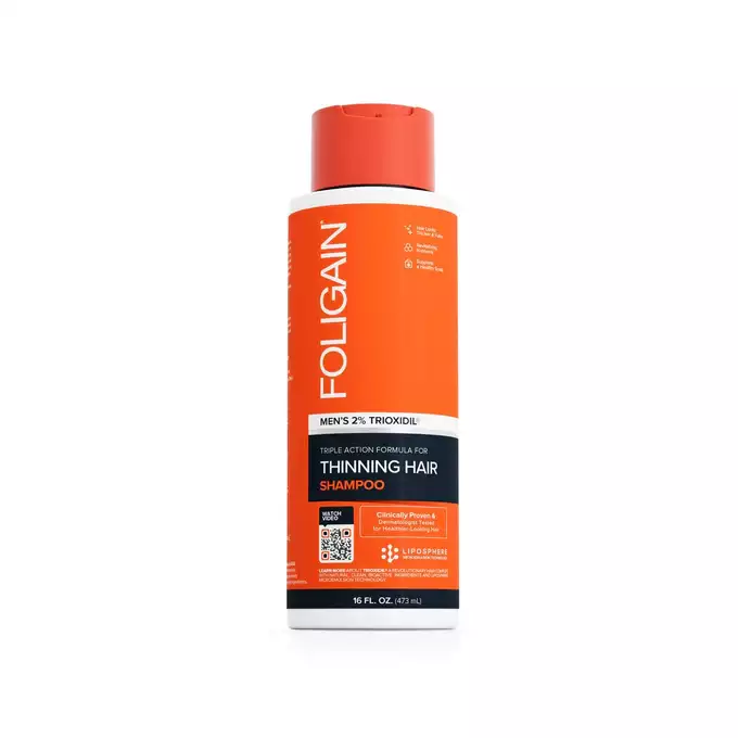 Foligain - szampon przeciw łysieniu dla mężczyzn o potrójnym działaniu z 2% trioxidil 437ml
