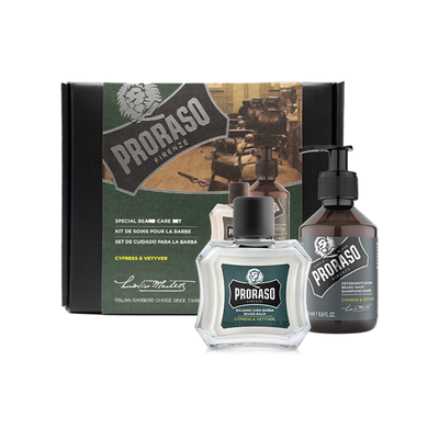 Proraso Zestaw prezentowy Cypress &amp; Vetyver - balsam i szampon do brody