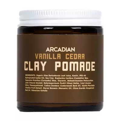 Arcadian - Vanilla Cedar Clay Pomade - Kremowa pomada o matowym wykończeniu połysku i mocnym chwycie 115g