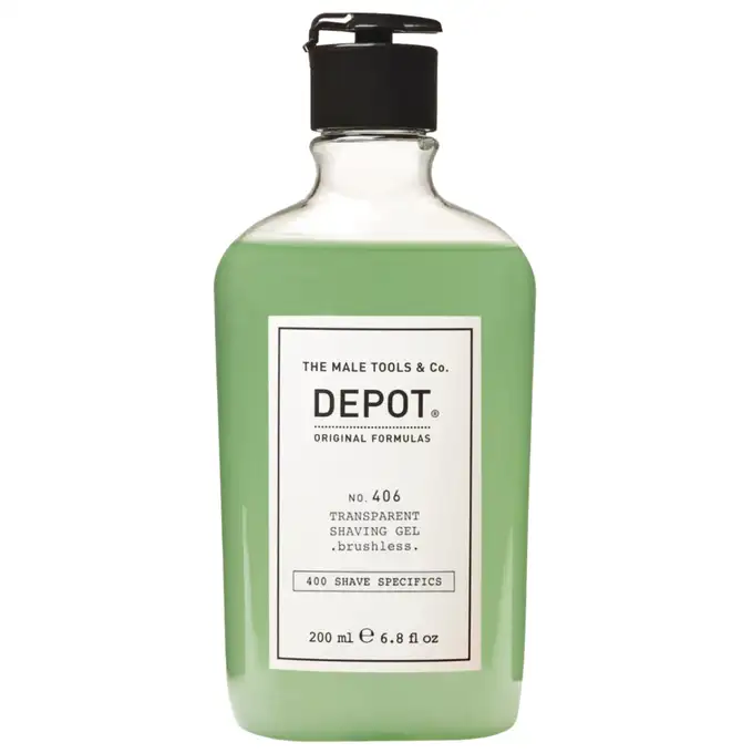Depot 406 Niskopieniący i transparentny żel do golenia 200ml