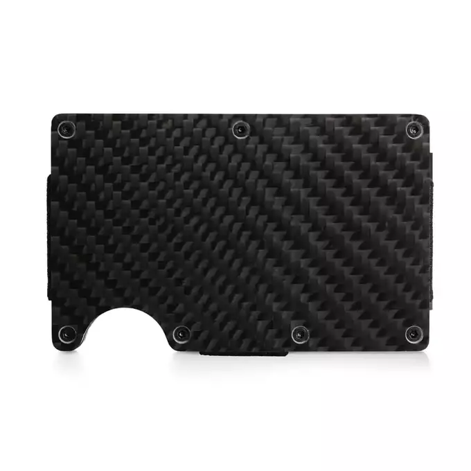 James Hawk Case Wallet Carbon - Małe etui na karty z lekkiego i trwałego aluminium w kolorze carbon