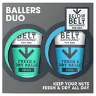 Below the belt - Ballers Duo - Antyperspirant do miejsc intymnych w kremie w dwóch wariantach zapachowych 2x75ml