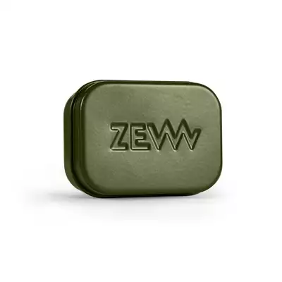 ZEW Zielona aluminiowa zamykana mydelniczka na mydła Zew for men