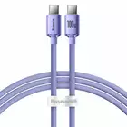 Baseus - Funkcjonalny kabel do szybkiego ładowania 100W - fioletowy USB-C/USB-C 1,2m