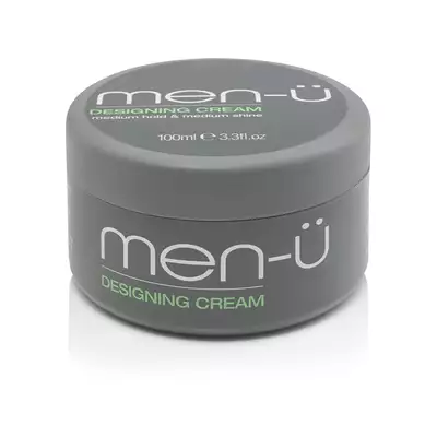 men-u designing cream - Pomada do stylizacji włosów średnich i długich o trwałym chwycie i naturalnym połysku 100ml