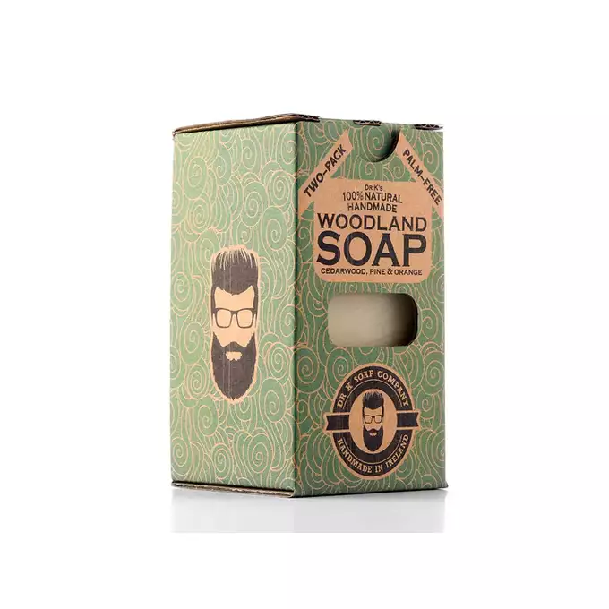 Dr K Soap Man Soap - Woodland - Naturalne mydło do ciała o drzewno-pomarańczowym zapachu 2x112g 