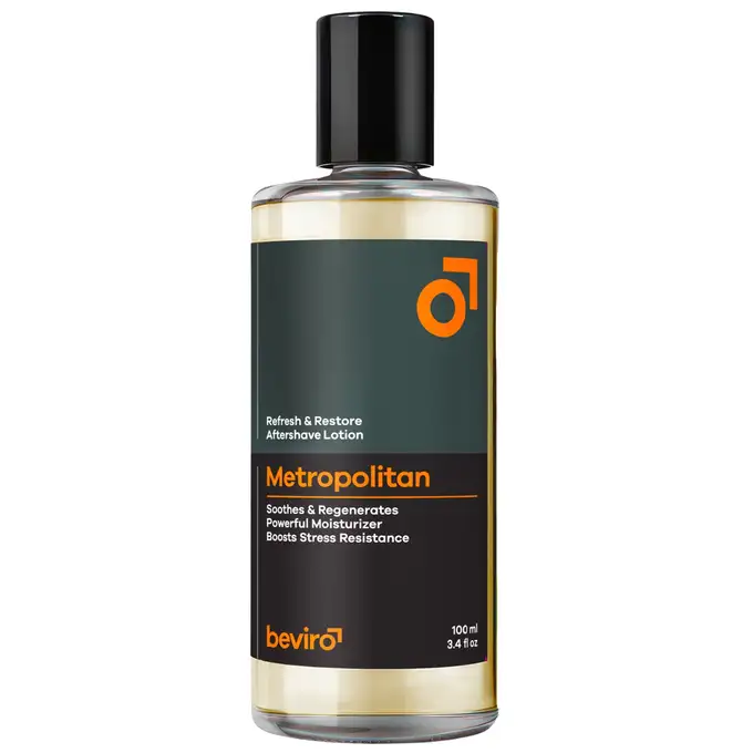 Beviro Refresh and Restore Aftershave Lotion Metropolitan - Woda po goleniu o zapachu mandarynki, czarnego pieprzu, geranium i wetiwerii 100ml