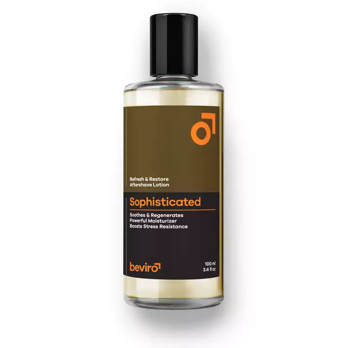 Beviro Refresh and Restore Aftershave Lotion Sophisticated - Woda po goleniu o zapachu bergamotki i drzewa cedrowego 100ml