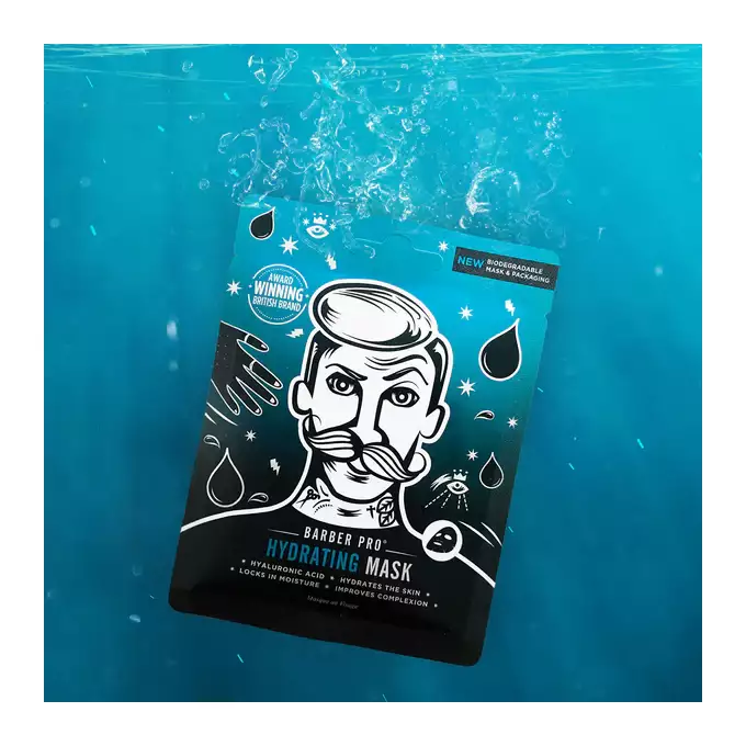 Barber Pro Hydrating face sheet mask - Nawilżająca maska do twarzy z kwasem hialuronowym