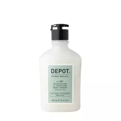 Depot 501 Nawilżająco oczyszczający szampon do brody o zapachu sartorial sage 250ml 