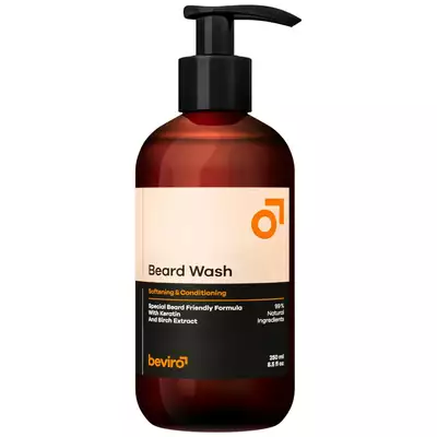 Zestaw do pielęgnacji brody - Beviro Beard Wash, grzebień Pear Wood Comb i Dr K Soap Tonic Bay Spice