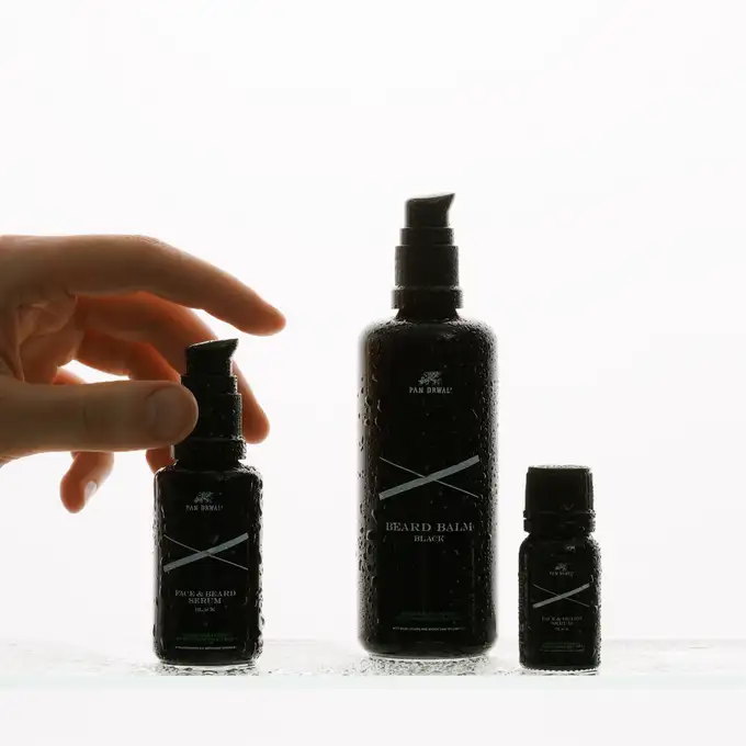 Pan Drwal Black - Serum do twarzy i brody 10 ml