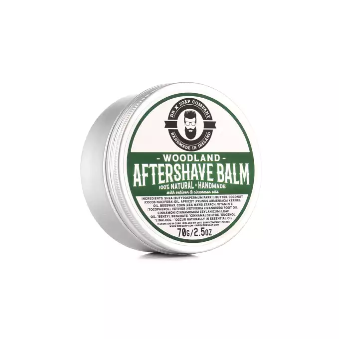 Dr K Soap Woodland aftershave balm - Balsam po goleniu o zapachu cedru, pomarańczy i sosnowych igieł 70 g