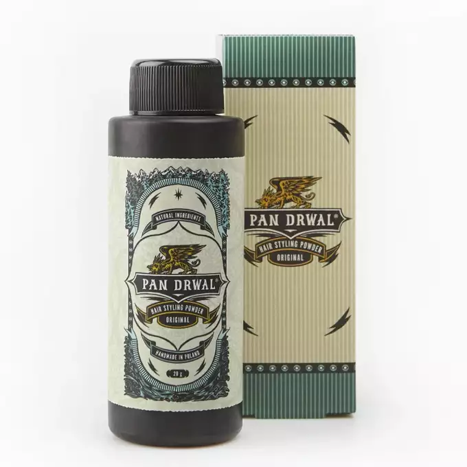 Pan Drwal Original - Puder do stylizacji włosów o męskim zapachu mięty i eukaliptusa 20 g