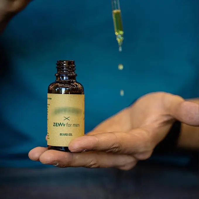ZEW x JAMESON - odżywczy olejek do brody o zapachu drzewa sandałowego, bergamotki i limonki 30 ml