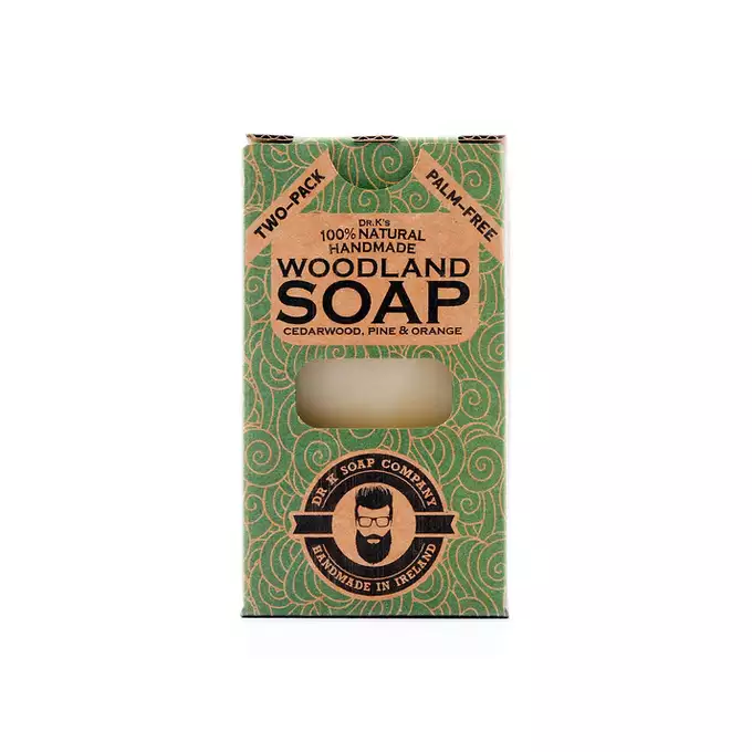 Dr K Soap Man Soap - Woodland - Naturalne mydło do ciała o drzewno-pomarańczowym zapachu 2x112g 