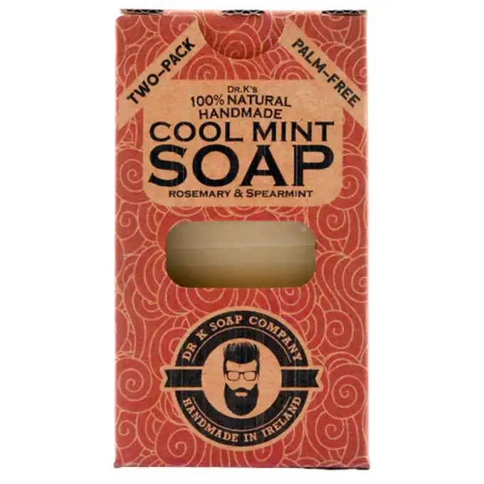 Dr K Soap Man Soap - Cool Mint - Naturalne mydło do ciała o miętowo-ziołowym zapachu 2x112g 