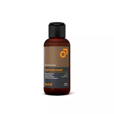 Beviro Natural Body Wash Sophisticated - Naturalny żel do mycia ciała o zapachu bergamotki, kolendry, cedru - dla dojrzałych mężczyzn 100ml