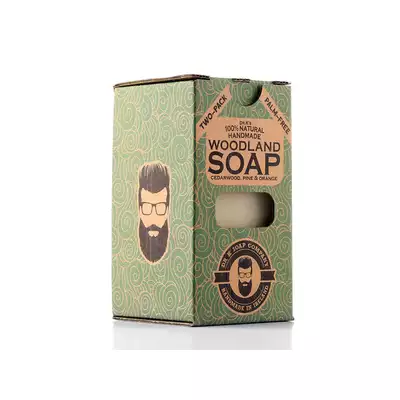 Dr K Soap Man Soap - Woodland - Naturalne mydło do ciała o drzewno-pomarańczowym zapachu 2x112g 