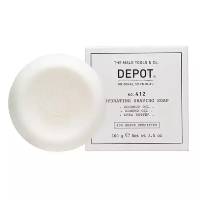 Depot 412 Nawilżające mydło do golenia z masłem shea - 100g