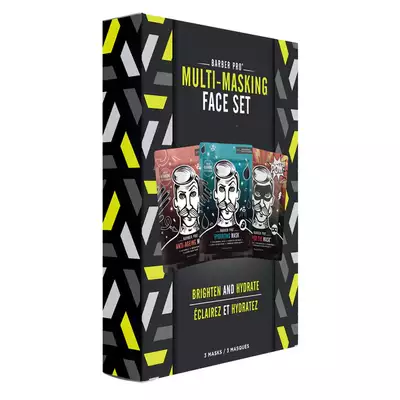 Barber Pro Multi-masking face set - Zestaw regeneracyjno nawilżający trzech maseczek do pielęgnacji twarzy