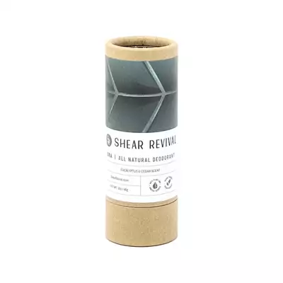Shear Revival Ora All Natural Deodorant - Męski naturalny dezodorant w sztyfcie o zapachu eukaliptusu i drzewa cedrowego 56g