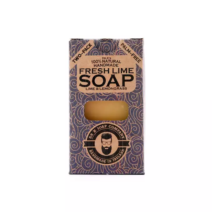 Dr K Soap Man Soap - Fresh Lime - Naturalne mydło do ciała o cytrusowym zapachu 2x112g 