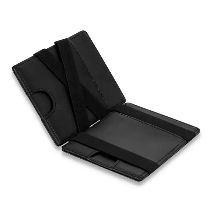 James Hawk Flip wallet black - Dwustronnie otwierany czarny portfel na karty