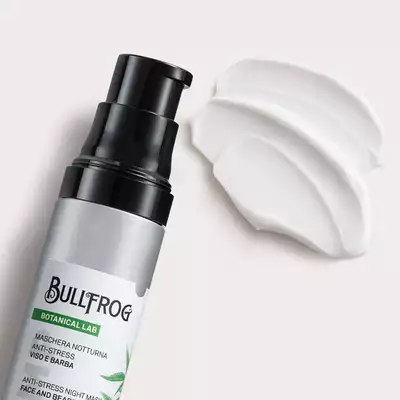 Bullfrog - Antystresowa maska do twarzy i brody na noc z olejem konopnym 75ml