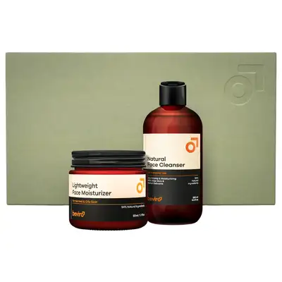 Beviro - Essential skin care kit - Zestaw do pielęgnacji twarzy i cery normalnej oraz tłustej (żel do mycia i krem nawilżający)