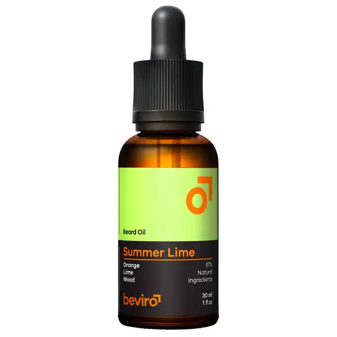 Beviro Summer lime beard oil - Olejek do brody o zapachu pomarańczy, limonki i nut drzewnych 30ml