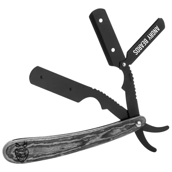 Angry Beards Shavetta Garrigue - brzytwa na wymienne żyletki w skórzanym etui