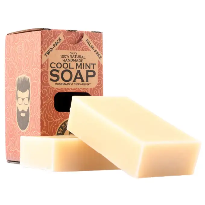 Dr K Soap Man Soap - Cool Mint - Naturalne mydło do ciała o miętowo-ziołowym zapachu 2x112g 