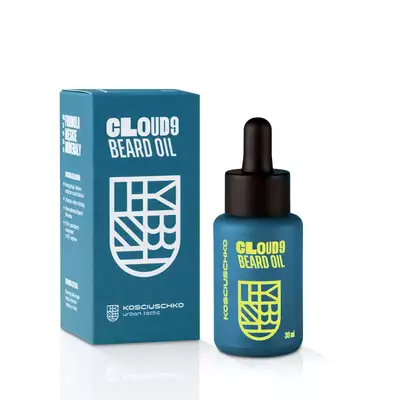 Kosciuschko Cloud9 - olejek do brody o bogatym zmysłowym i męskim zapachu z nutami drewna 30ml
