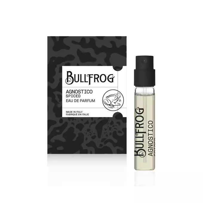 Bullfrog Eau de Parfum Agnostico Spiced - Perfumy o unikalnym zapachu różowego pieprzu, drzewa hinoki oraz tonki 2ml próbka