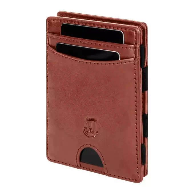 James Hawk Flip wallet camel - Dwustronnie otwierany jasnobrązowy portfel na karty