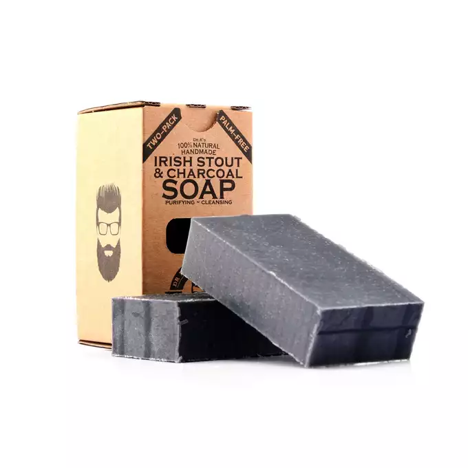 Dr K Soap Irish Stout &amp; Charcoal Soap - naturalne mydło do ciała z dodatkiem węgla aktywowanego 2x112g