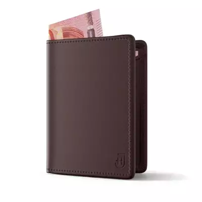 James Hawk TRAVEL Smart Wallet Brown - Pojemny portfel turystyczny w kolorze ciemnobrązowym