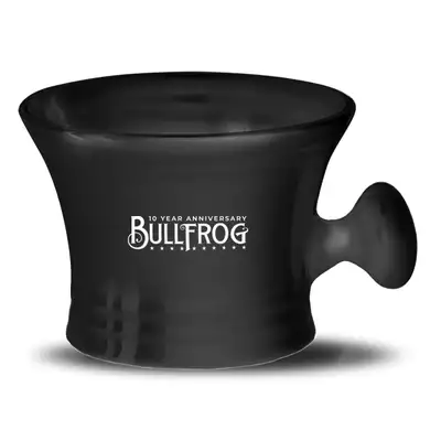 Bullfrog Porcelanowy czarny tygiel do spieniania mydła do golenia z uchem