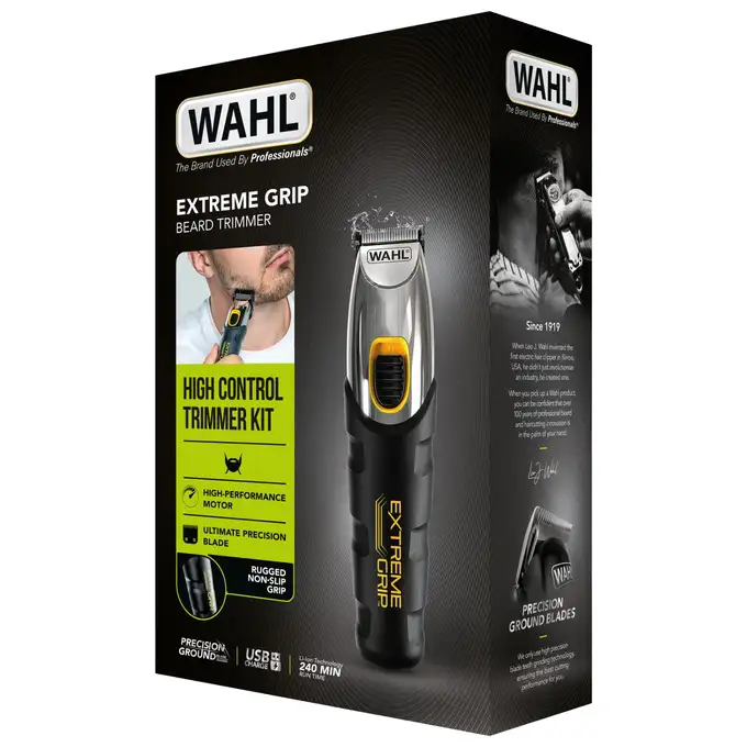 Wahl 9893-0440 Extreme grip trimmer - wodoodporna maszynka trymer włosów i zarostu z etui do przechowywania