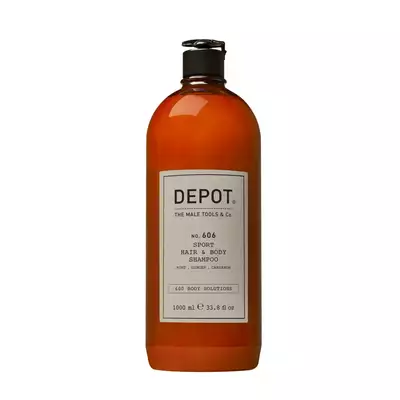 Depot 606 Odświeżający szampon do włosów oraz ciała - zapach mięty, imbiru oraz kardamonu - 1000ml