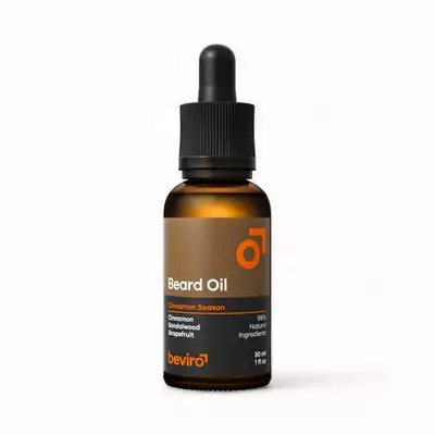 Beviro Cinnamon season beard oil - Olejek do brody o zapachu grejpfruta, cynamonu i drzewa sandałowego 30ml