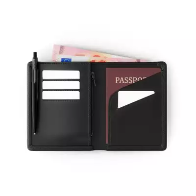 James Hawk TRAVEL Smart Wallet Black - Pojemny portfel turystyczny w kolorze czarnym