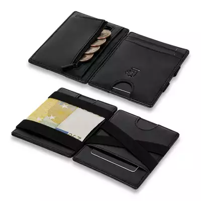 James Hawk Flip wallet black - Dwustronnie otwierany czarny portfel na karty