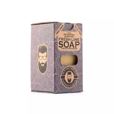 Dr K Soap Man Soap - Fresh Lime - Naturalne mydło do ciała o cytrusowym zapachu 2x112g 