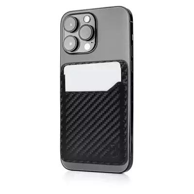 James Hawk Phone Wallet - Magnetyczny portfel na karty do iPhone z wzorem z carbonu