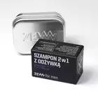 [Zestaw] ZEW Aluminiowa zamykana mydelniczka na mydła ZEW + ZEW męski Szampon 2w1 z odżywką z węglem drzewnym z Bieszczad 85ml