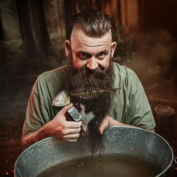 Angry Beards Wesley Wood - Mydło do mycia brody w kostce 50g