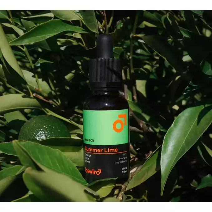 Beviro Summer lime beard oil - Olejek do brody o zapachu pomarańczy, limonki i nut drzewnych 30ml