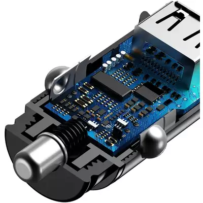 Baseus - Inteligentna ładowarka samochodowa - USB, typ C
